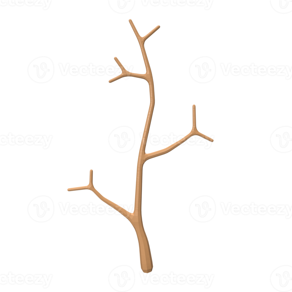 brindille sèche. rendu 3D png