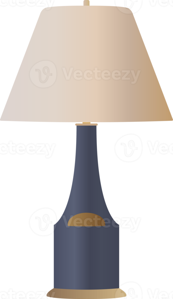 klassisk estetisk tabell säng lampa illustration png