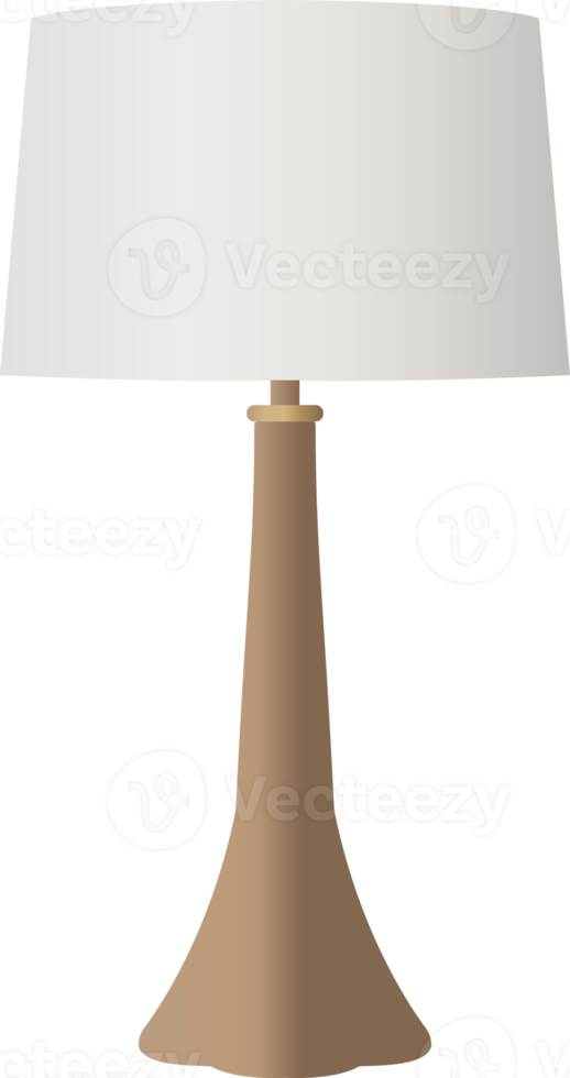 simple brown table lamp illustration png