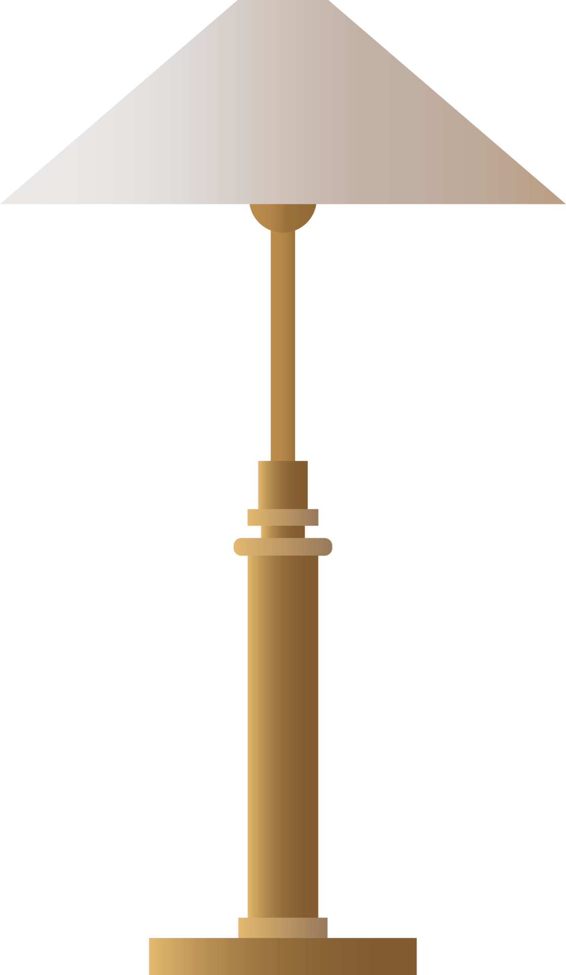 classic long stand brown table lamp 12794920 PNG