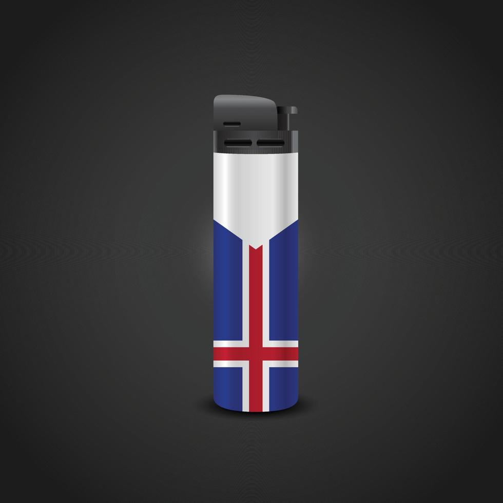 Iceland Cigrette Lighter Vector design