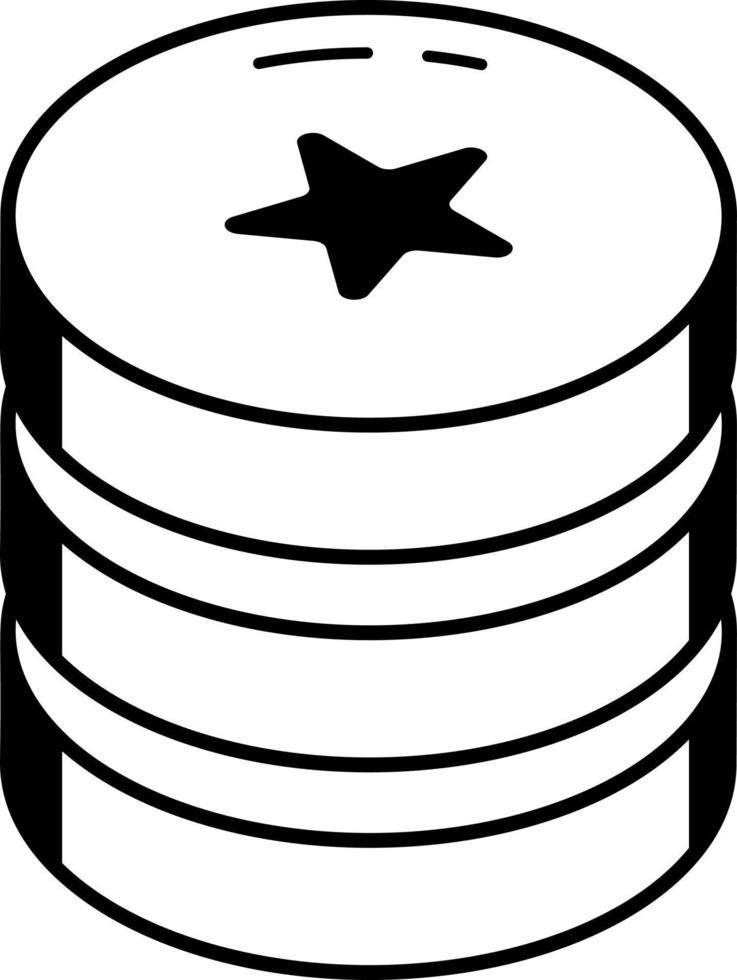 A coins stack line editable icon vector