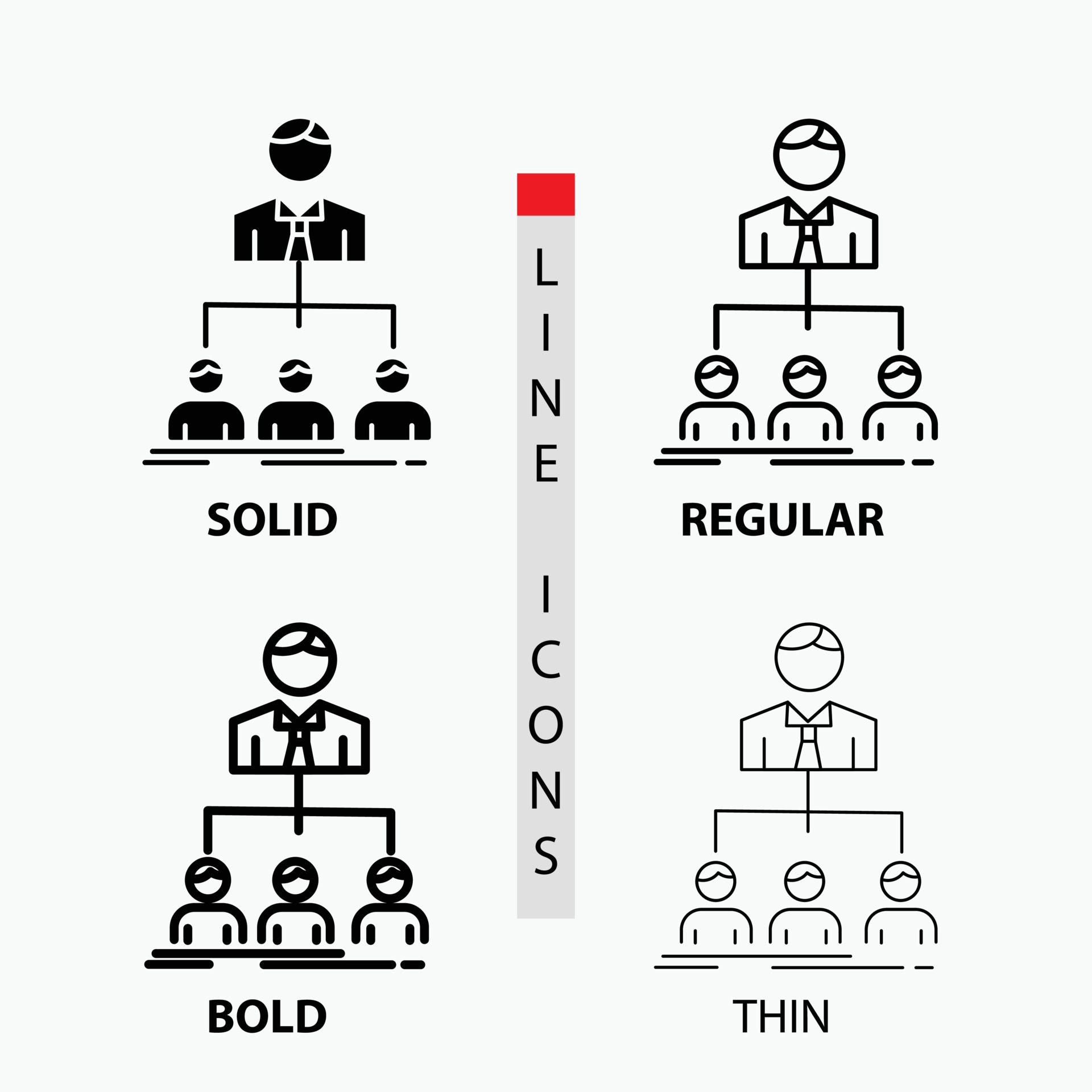 team. teamwork. organization. group. company Icon in Thin. Regular