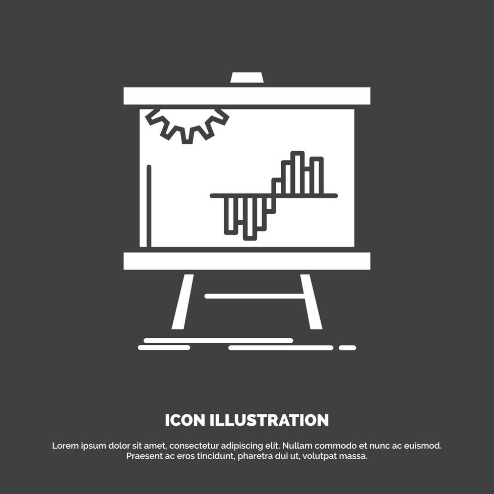 Business. chart. data. graph. stats Icon. glyph vector symbol for UI and UX. website or mobile application