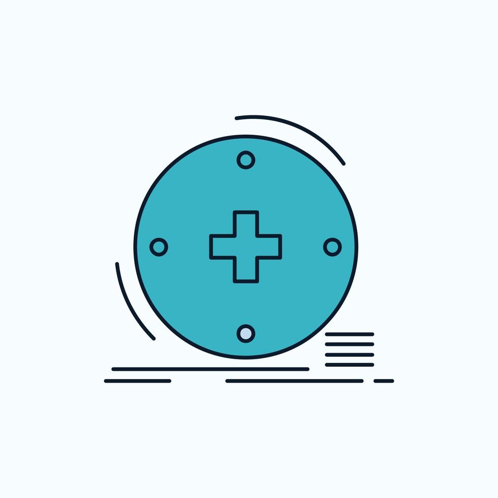 Clinical. digital. health. healthcare. telemedicine Flat Icon. green and Yellow sign and symbols for website and Mobile appliation. vector illustration