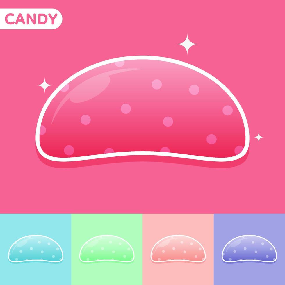 Set of Cute colourful candy, Vector, Illustration. vector