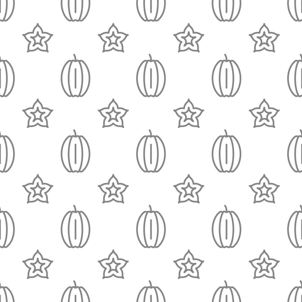 Starfruit seamless pattern background . vector