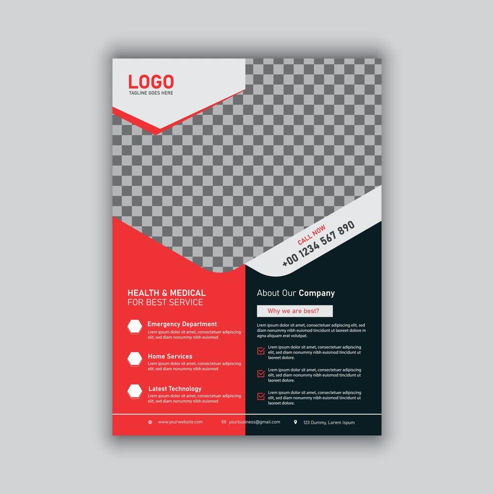 Health care cover a4 template design for a report and medical brochure design, doctor flyer vector