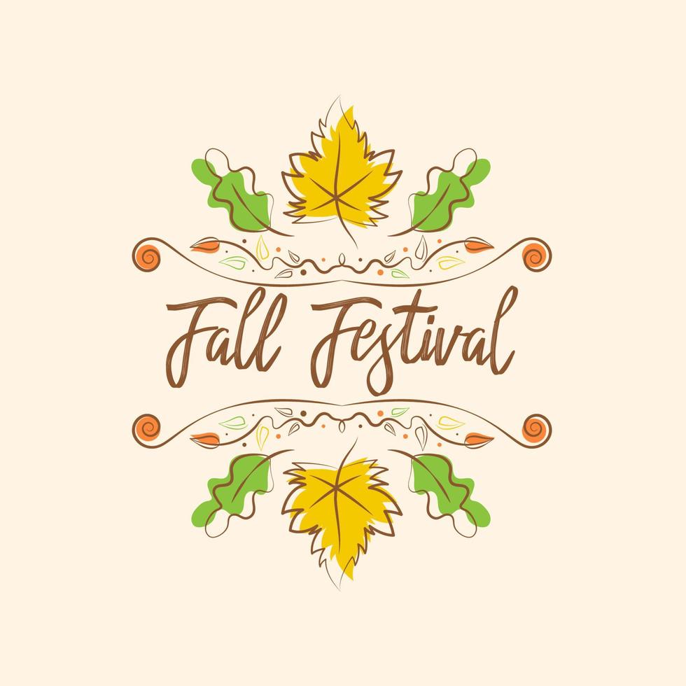 ilustración de diseño de vector de elemento de festival de otoño