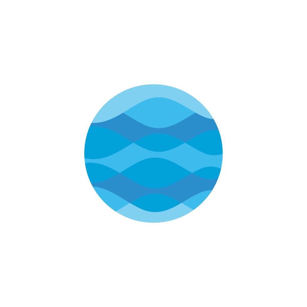 diseño de vector de icono de onda de agua