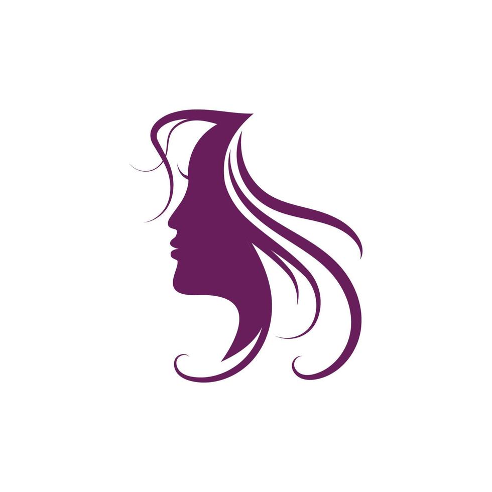 Illustration of woman with beautiful hair vector