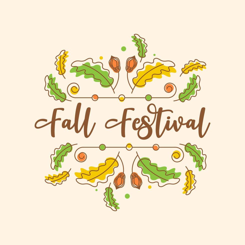 Fall Festival element Vector design illustration