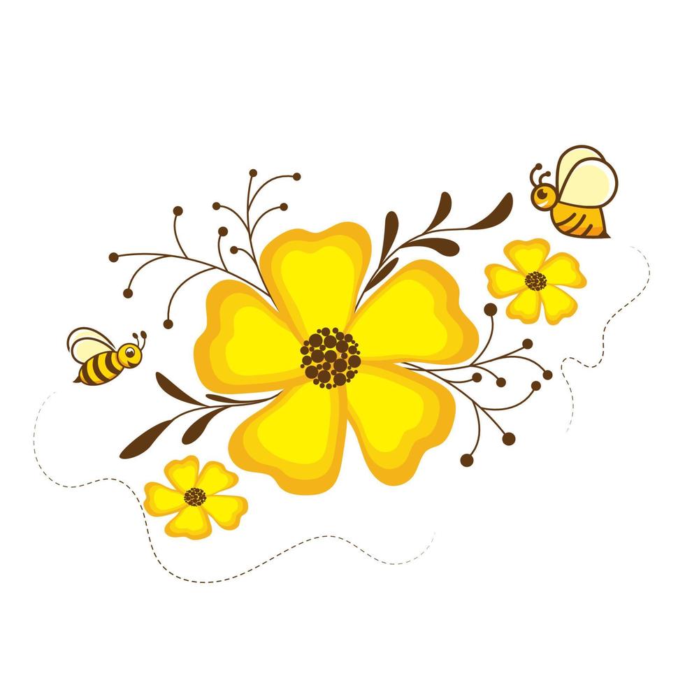 Bee Element  Vector icon design