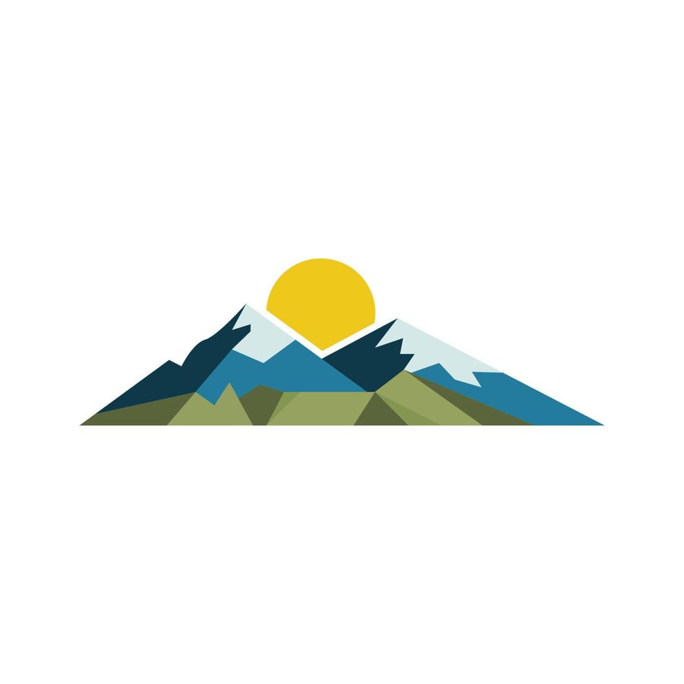 logotipo de icono de montaña vector