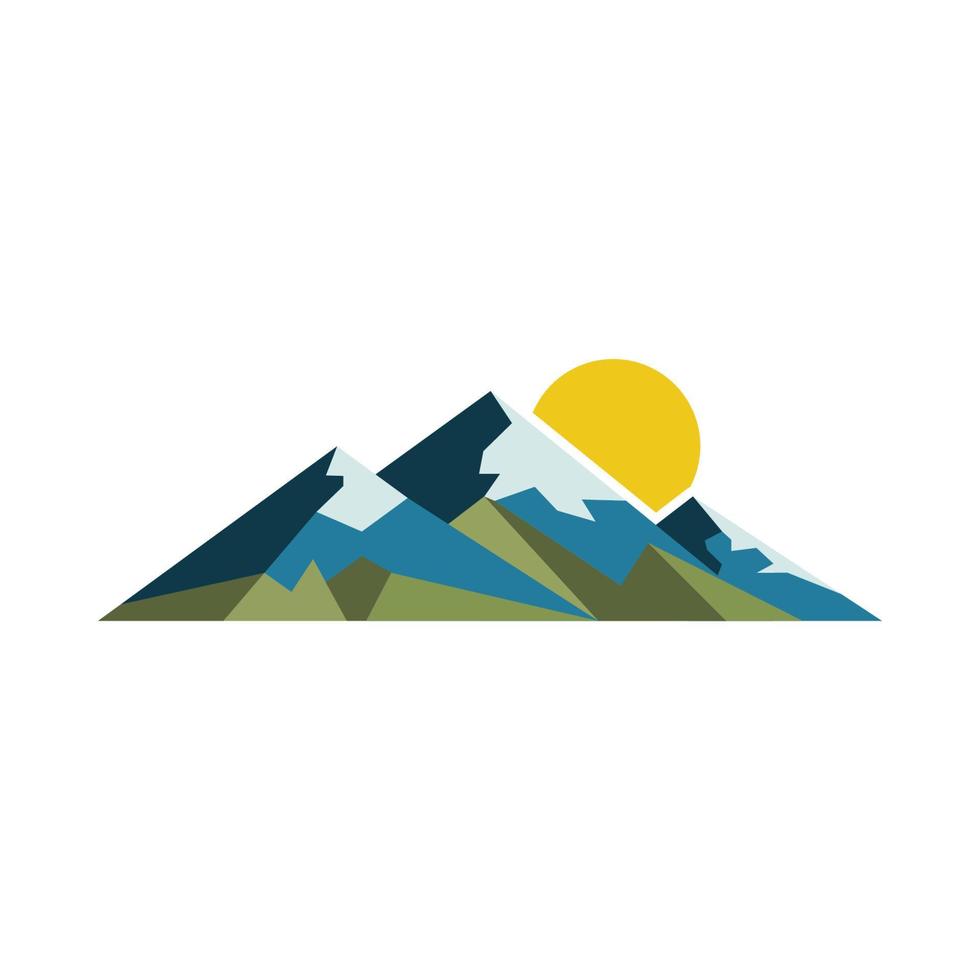 logotipo de icono de montaña vector