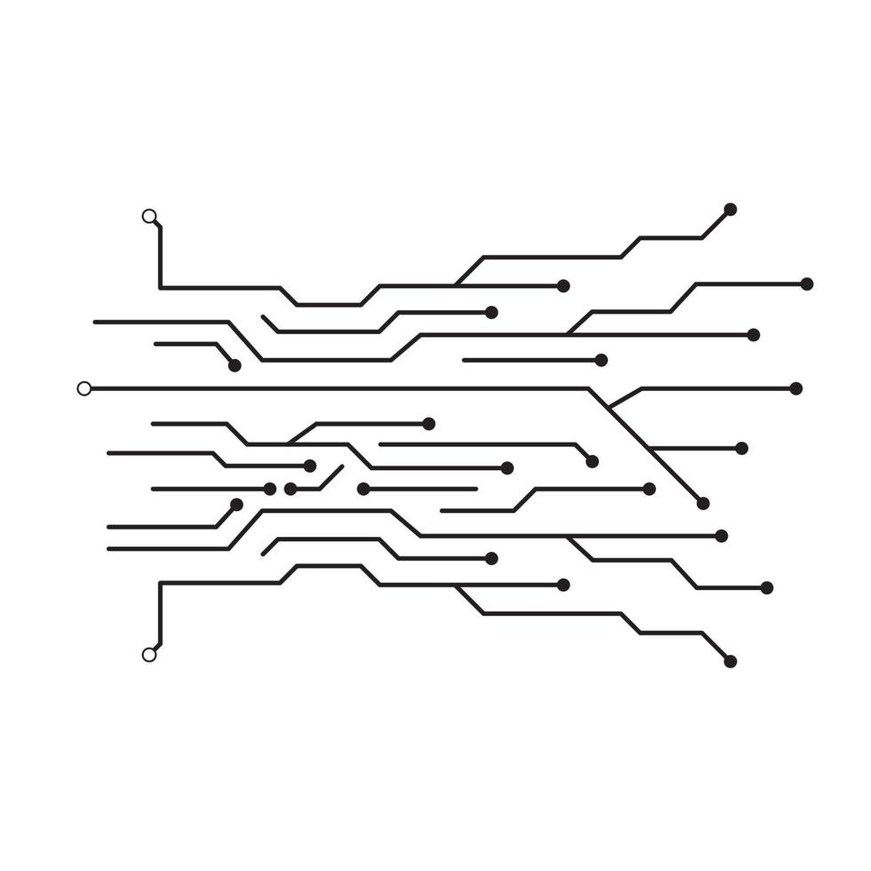 fondo de vector de computadora con circuito