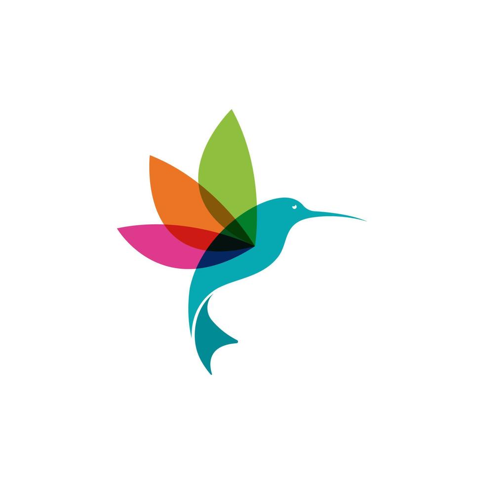 Humming bird Vector icon design illustration