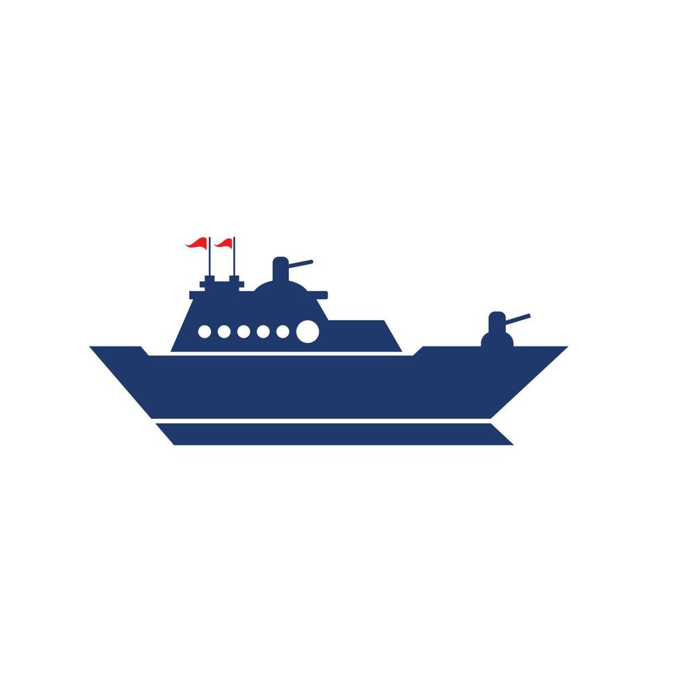 Ilustración de icono de vector de barco de crucero