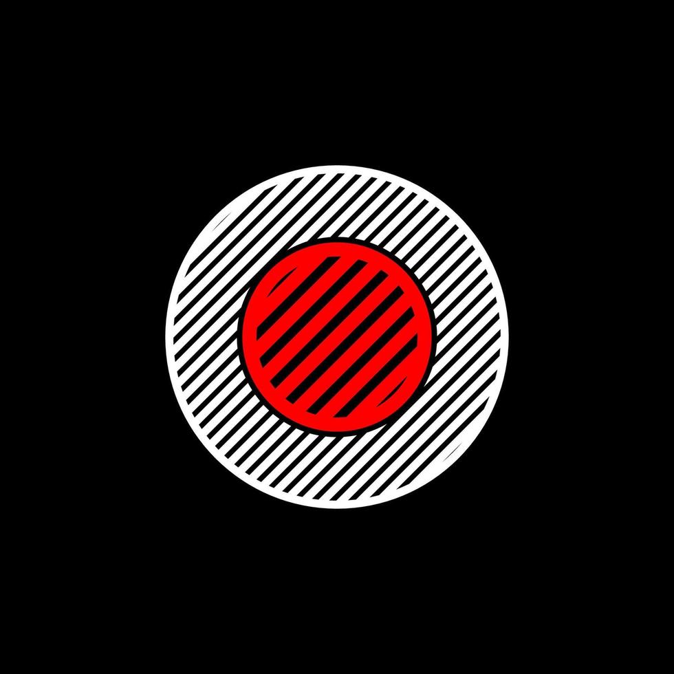 sushi, japón, vector, icono, diseño, ilustración vector