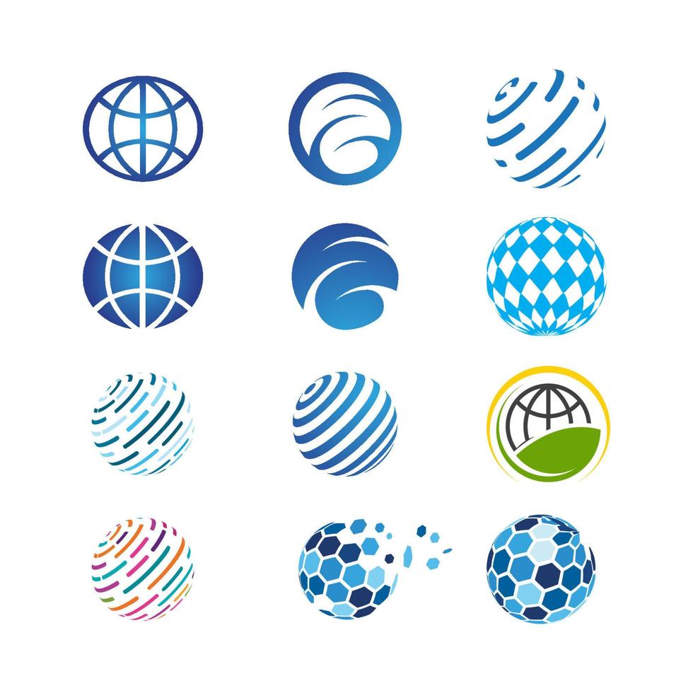 Wire World Logo Template vector