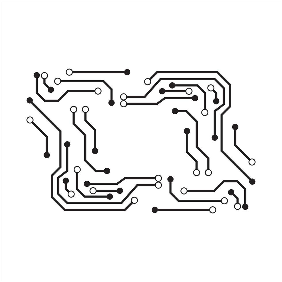 Computer vector background with circuit