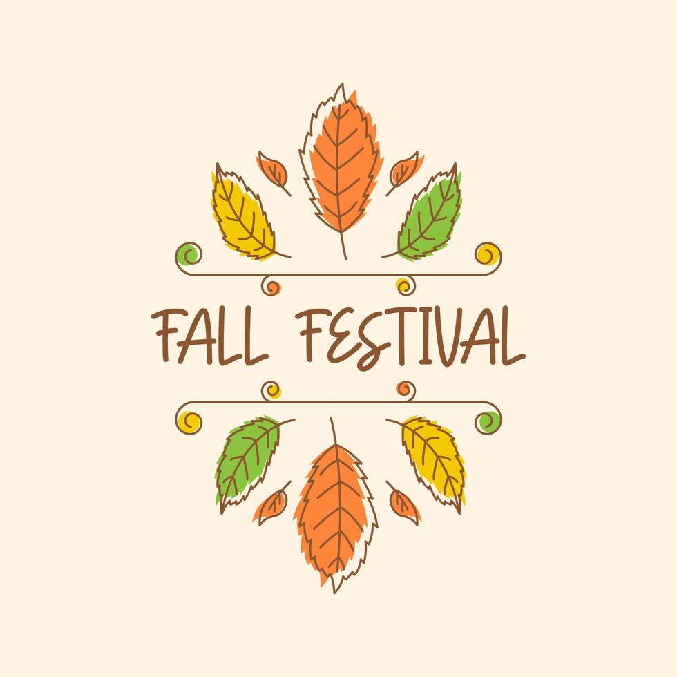 ilustración de diseño de vector de elemento de festival de otoño