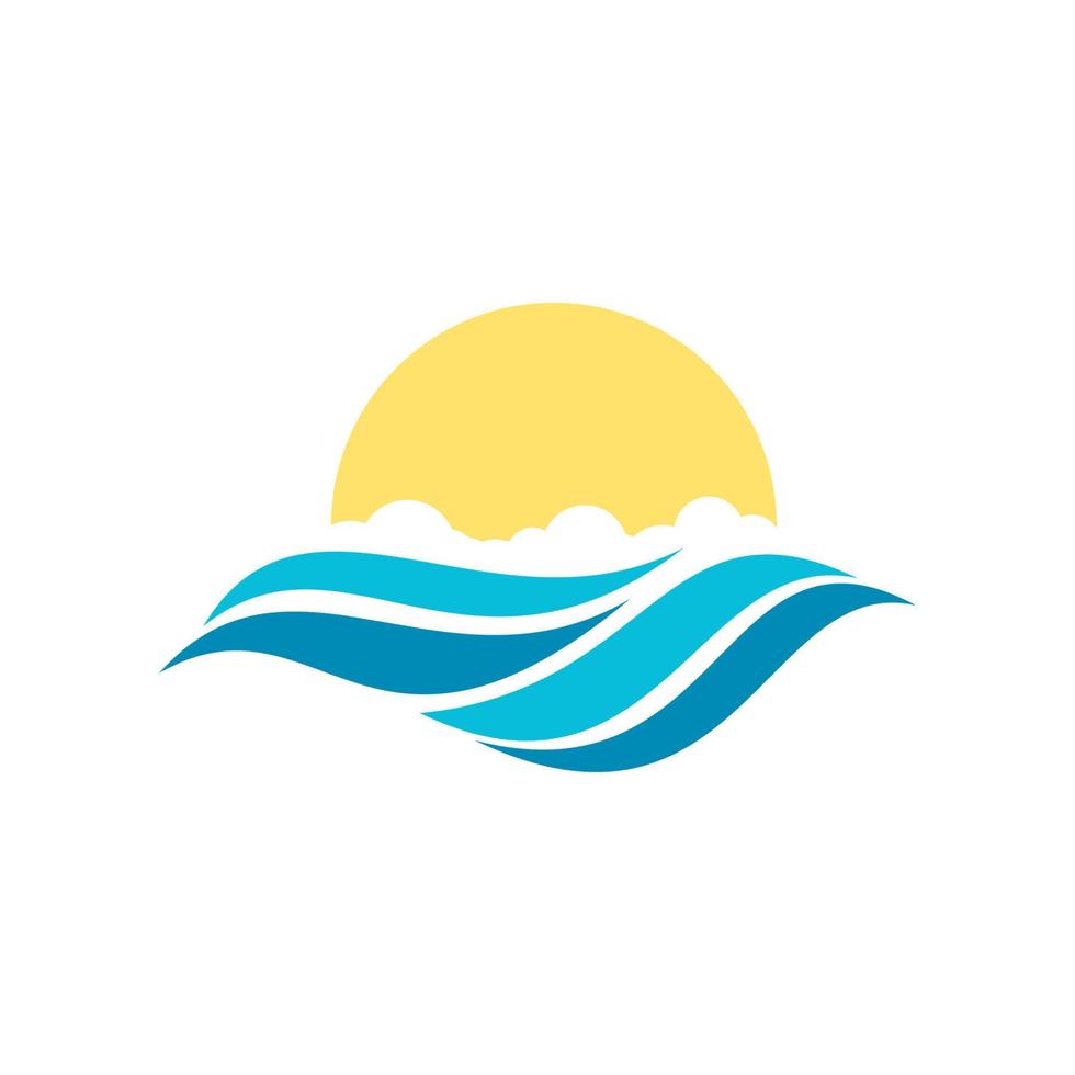 Water wave icon vector design