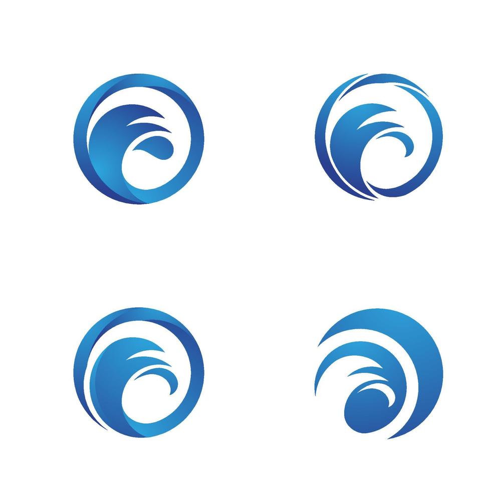 diseño de vector de icono de onda de agua