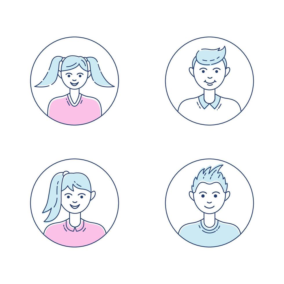 ilustración de diseño de icono de vector de avatar