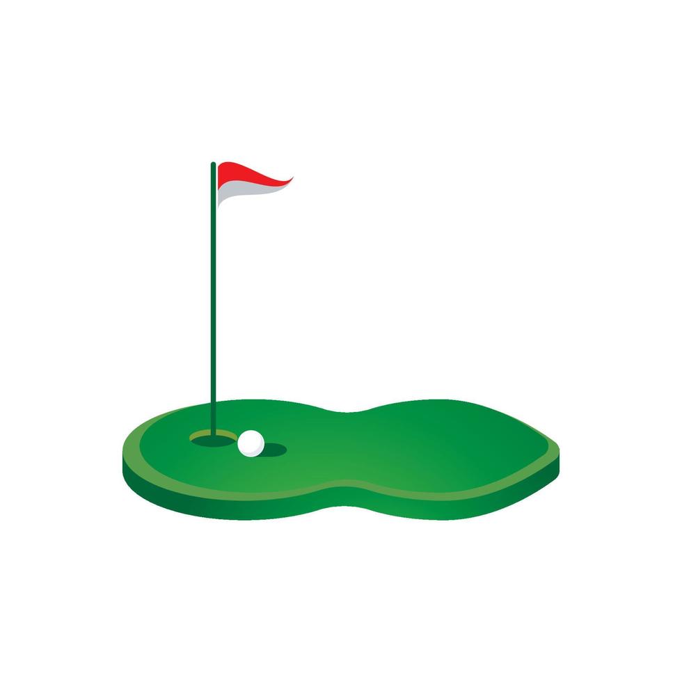 Ilustración de vector de plantilla de logotipo de golf