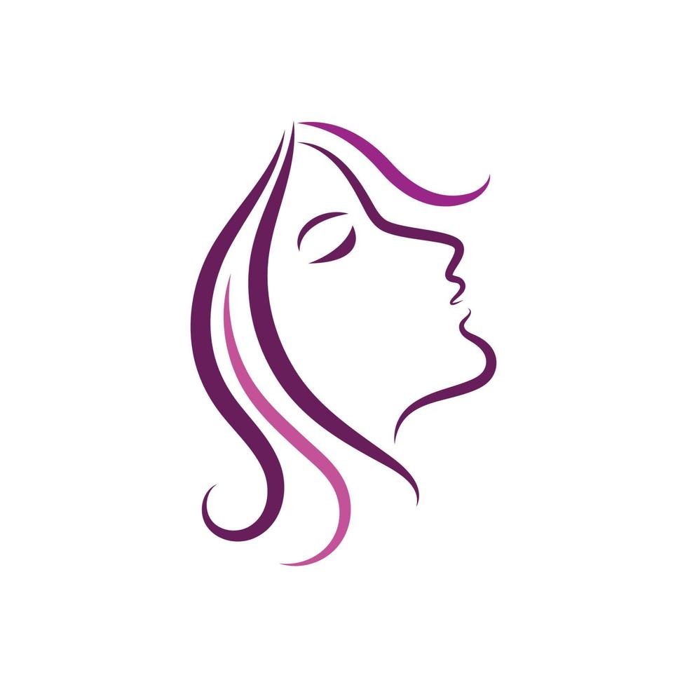 Illustration of woman with beautiful hair vector