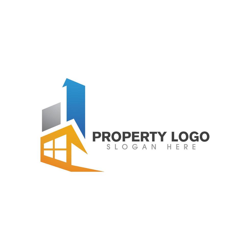 diseño de logotipo de propiedad y construcción vector