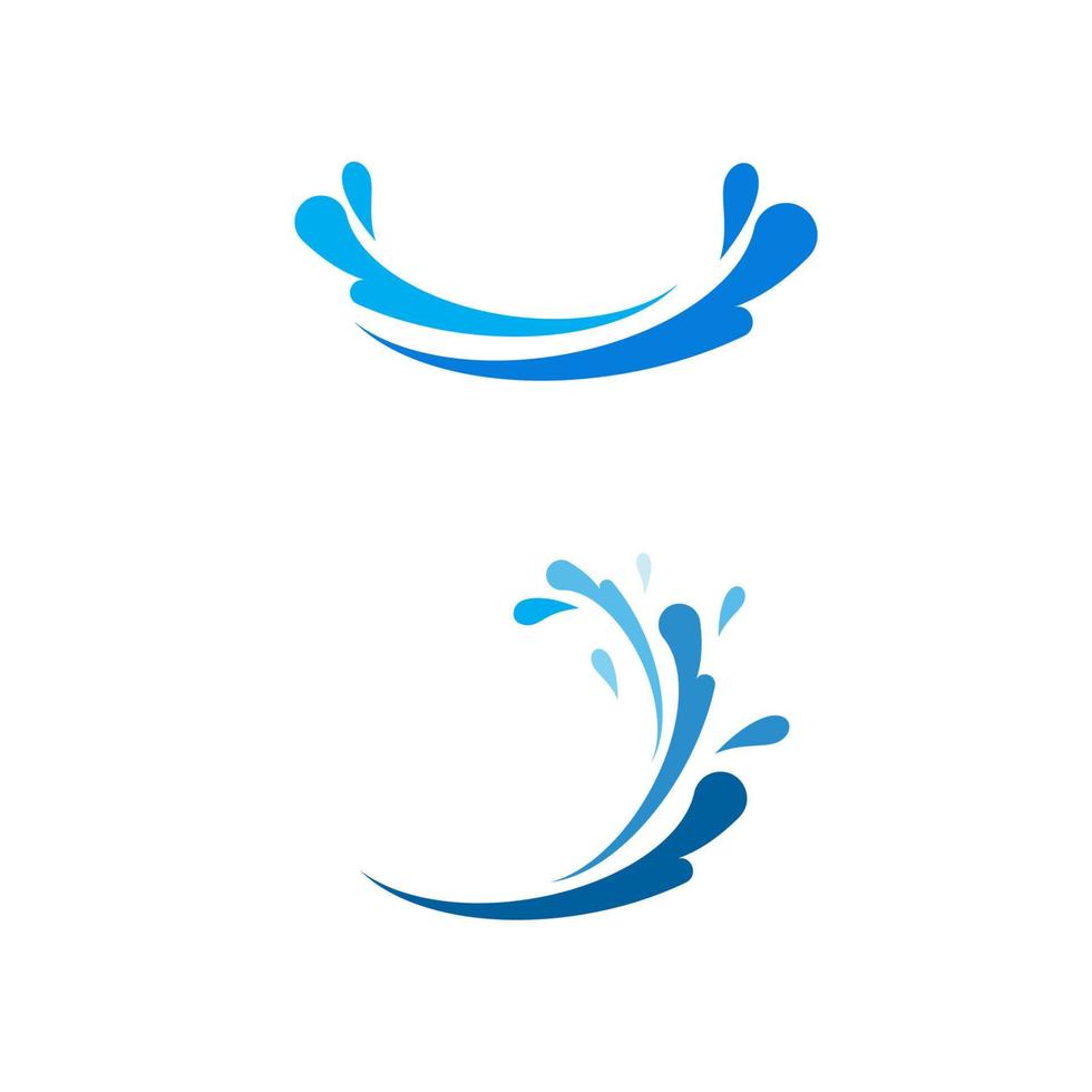 diseño de vector de icono de onda de agua