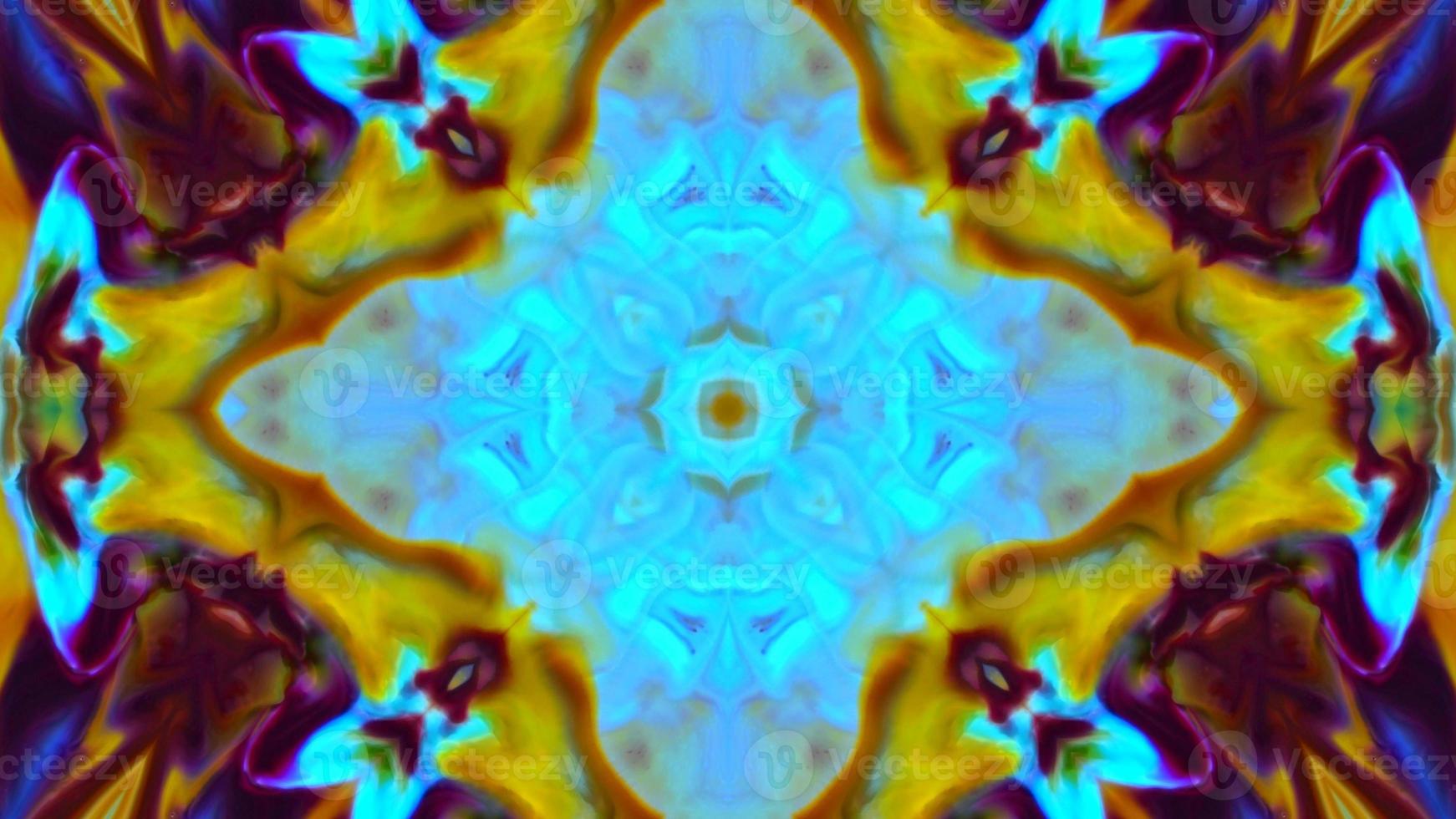 Wonderful Kaleidoscope Backgrounds Created From Colorful Ink Paint Spread photo