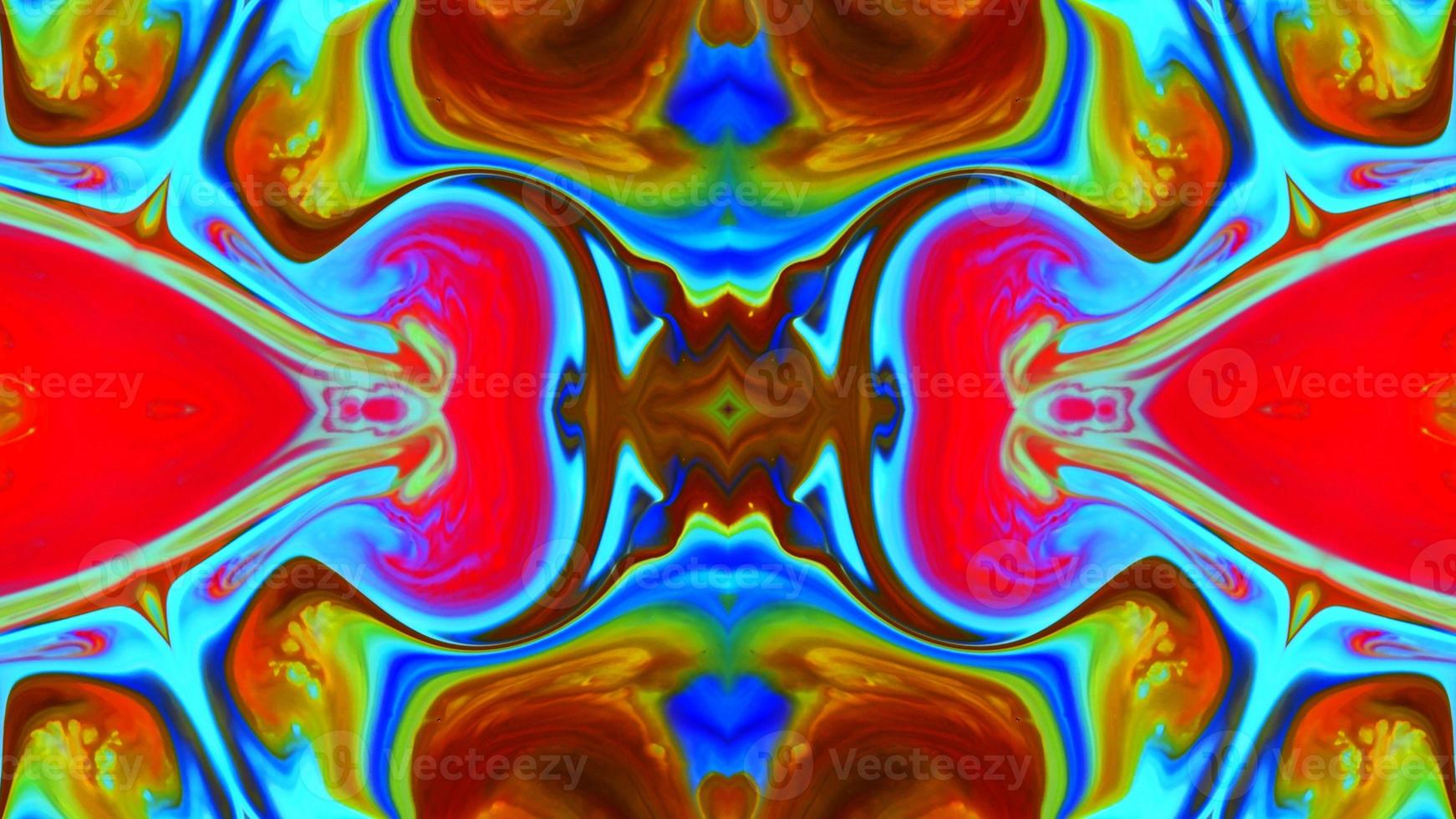 Wonderful Kaleidoscope Backgrounds Created From Colorful Ink Paint Spread photo