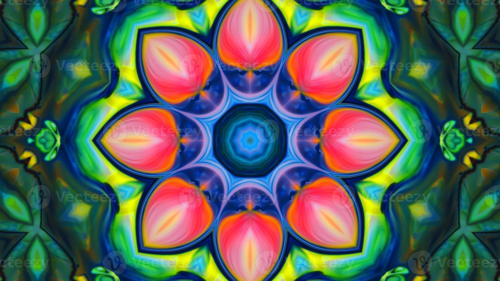 Wonderful Kaleidoscope Backgrounds Created From Colorful Ink Paint Spread photo