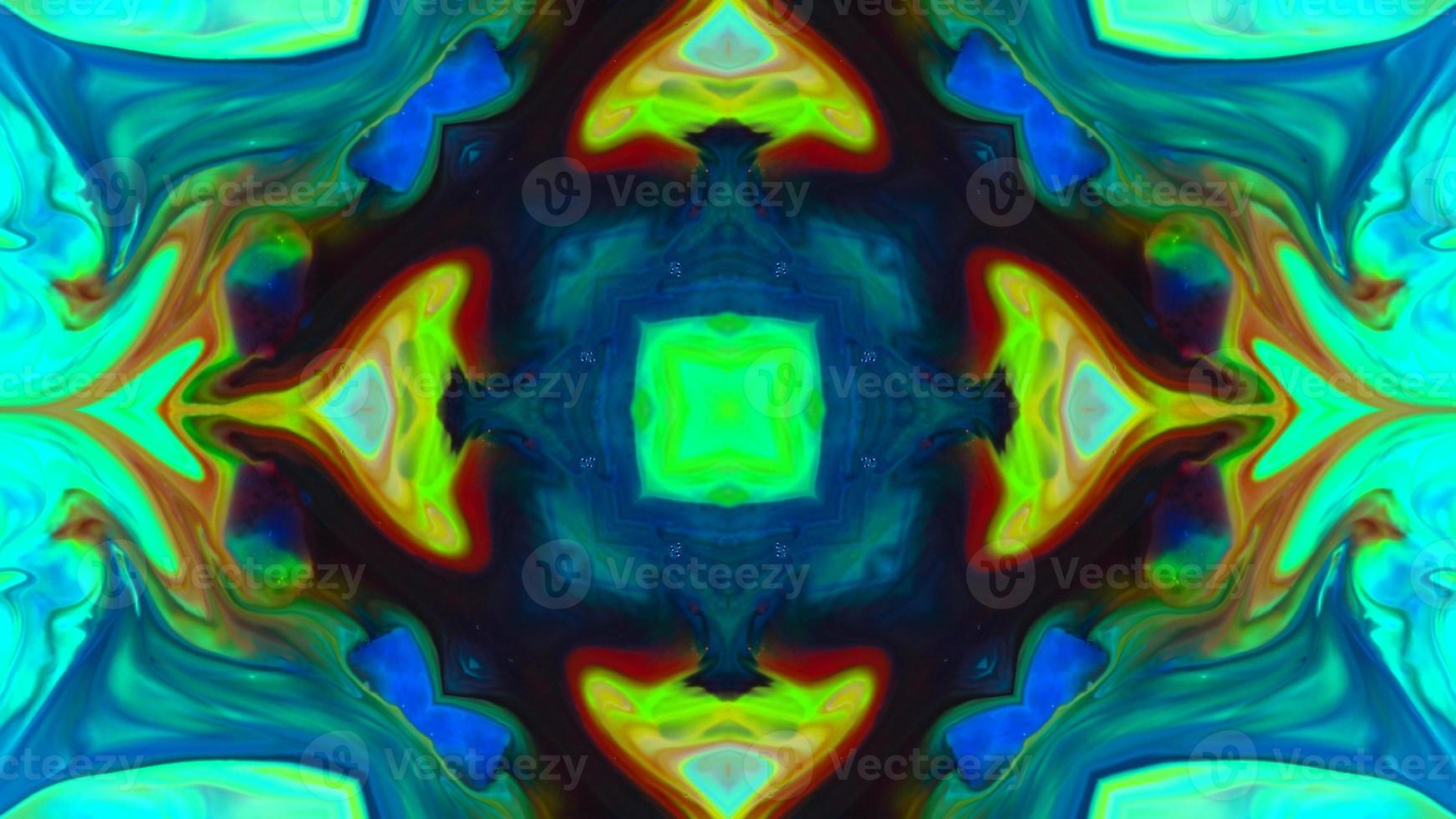 Wonderful Kaleidoscope Backgrounds Created From Colorful Ink Paint Spread photo