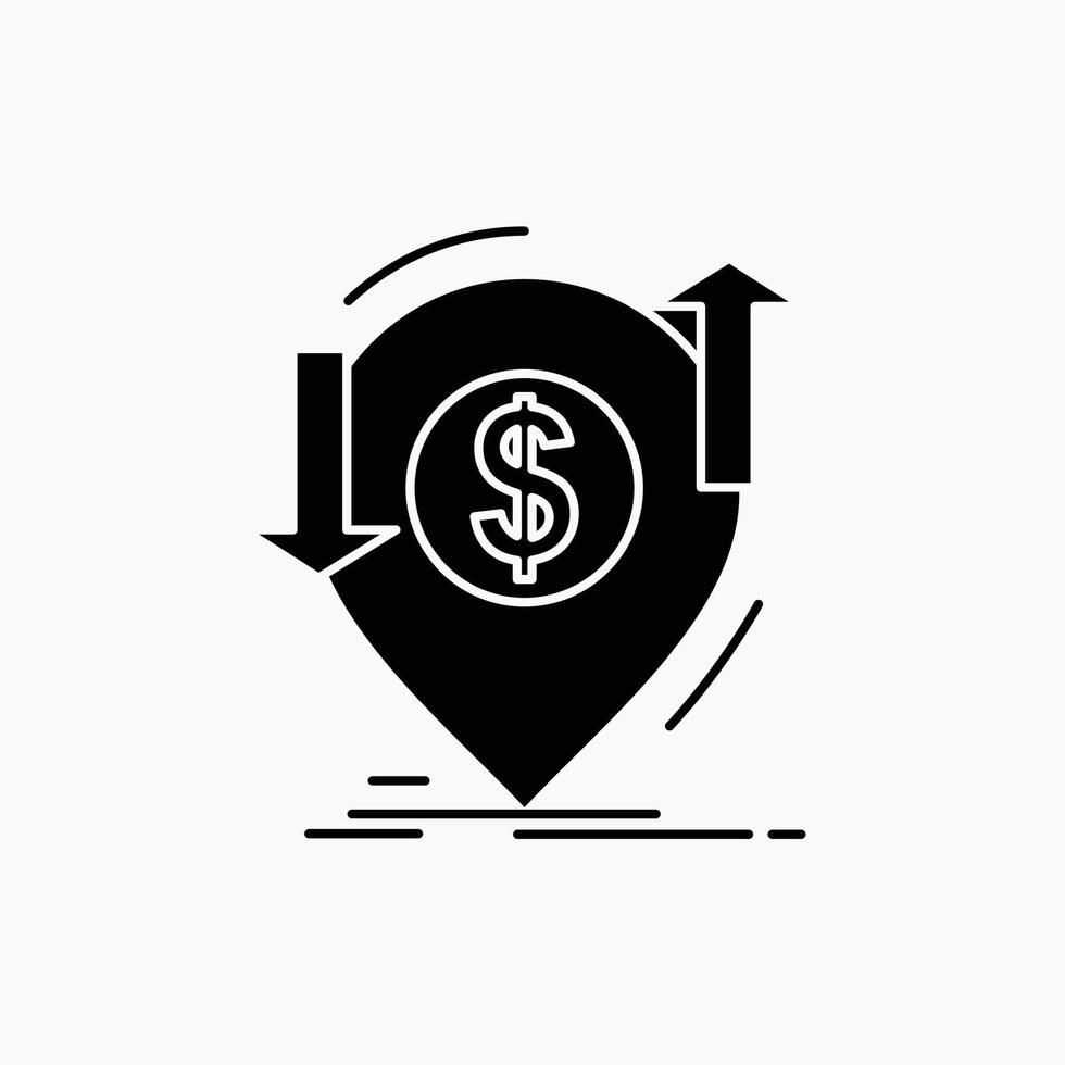 transaction, financial, money, finance, transfer Glyph Icon. Vector isolated illustration