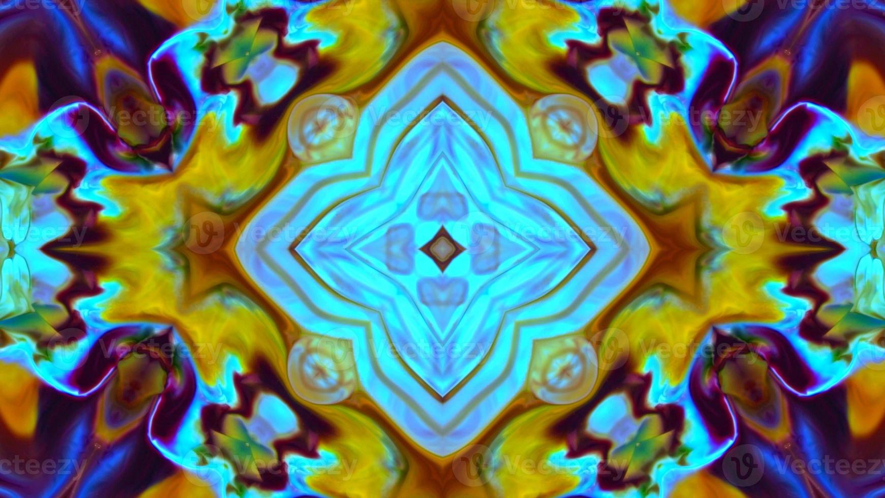 Wonderful Kaleidoscope Backgrounds Created From Colorful Ink Paint Spread photo