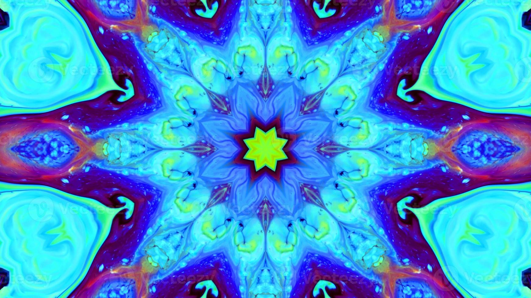 Wonderful Kaleidoscope Backgrounds Created From Colorful Ink Paint Spread photo