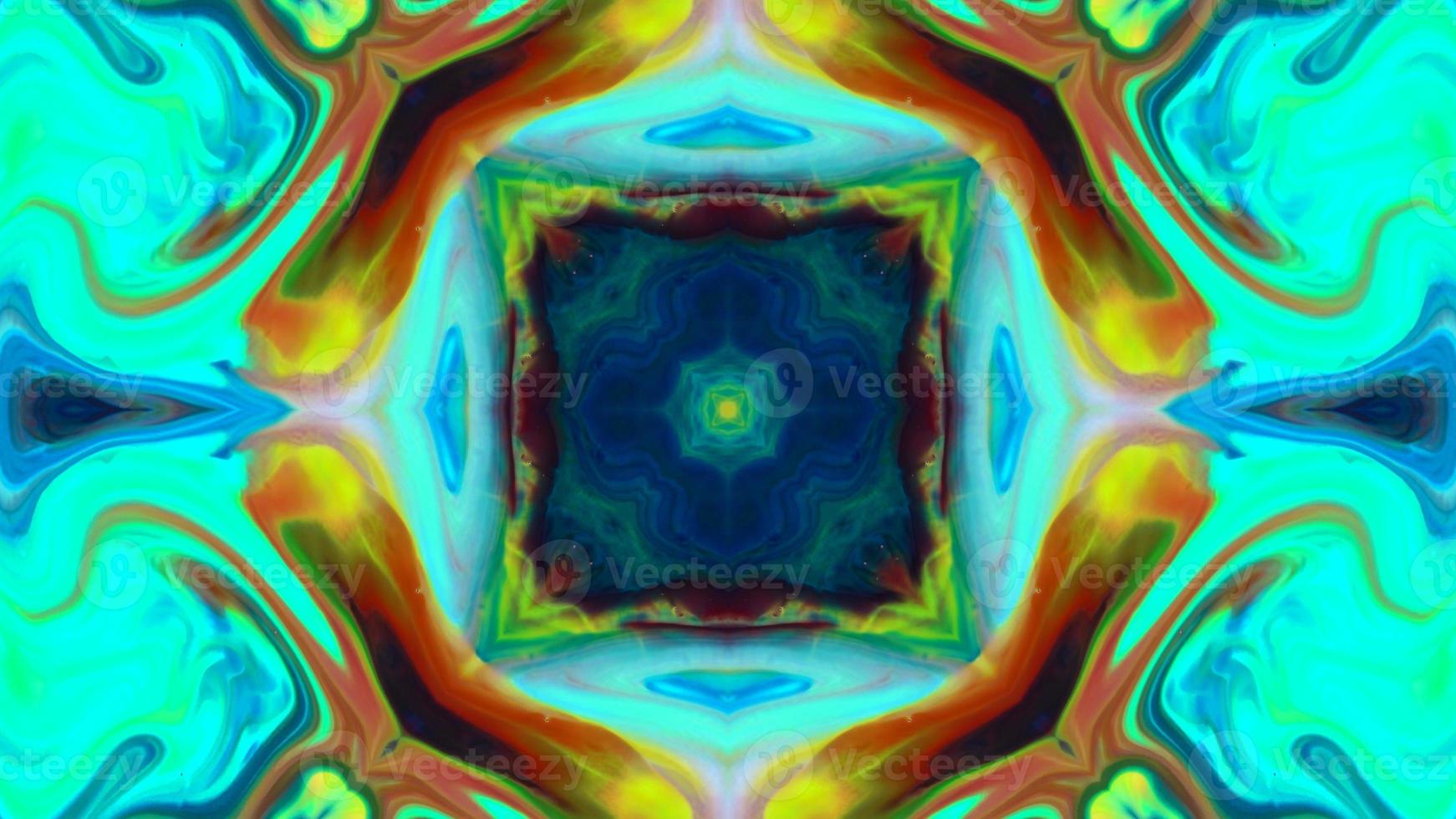 Wonderful Kaleidoscope Backgrounds Created From Colorful Ink Paint Spread photo