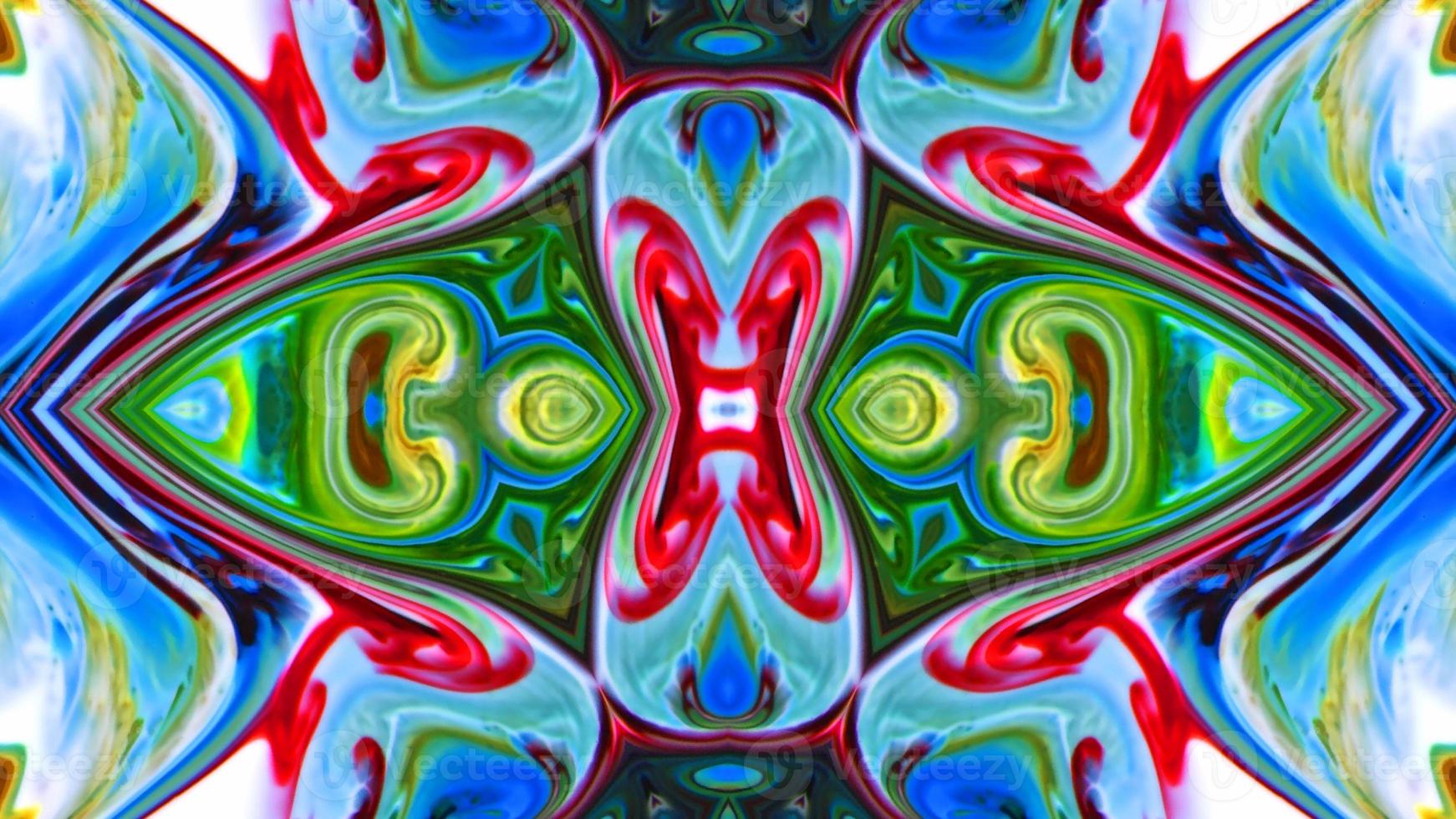 Wonderful Kaleidoscope Backgrounds Created From Colorful Ink Paint Spread photo