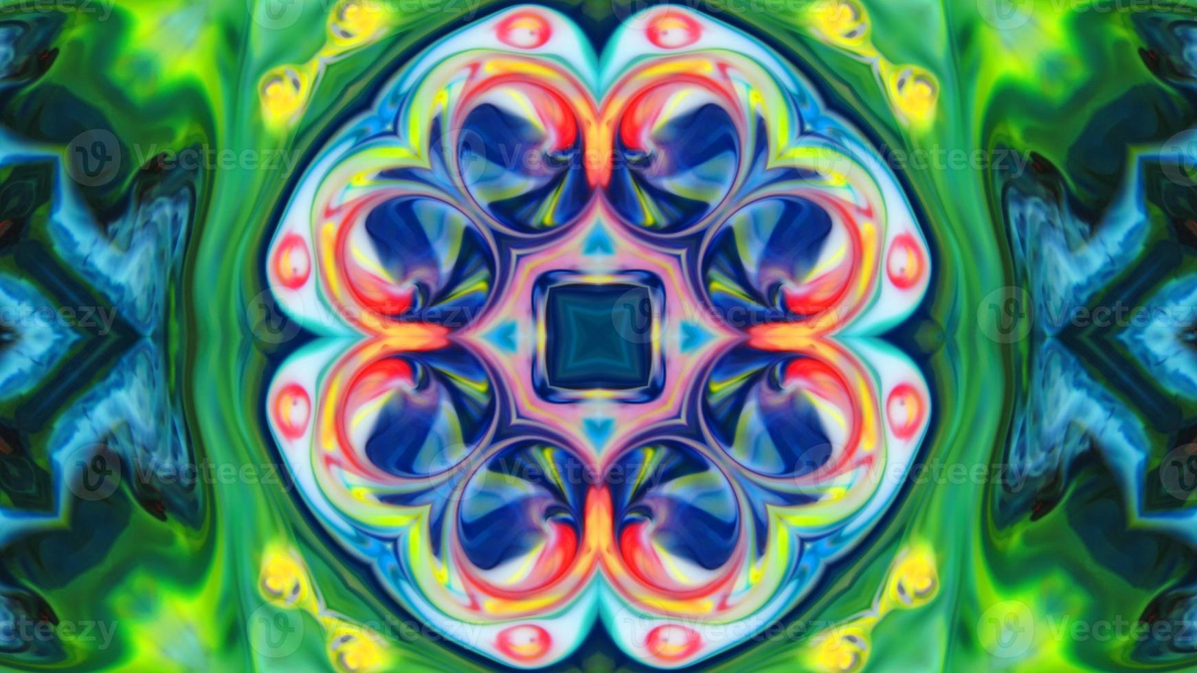 Wonderful Kaleidoscope Backgrounds Created From Colorful Ink Paint Spread photo