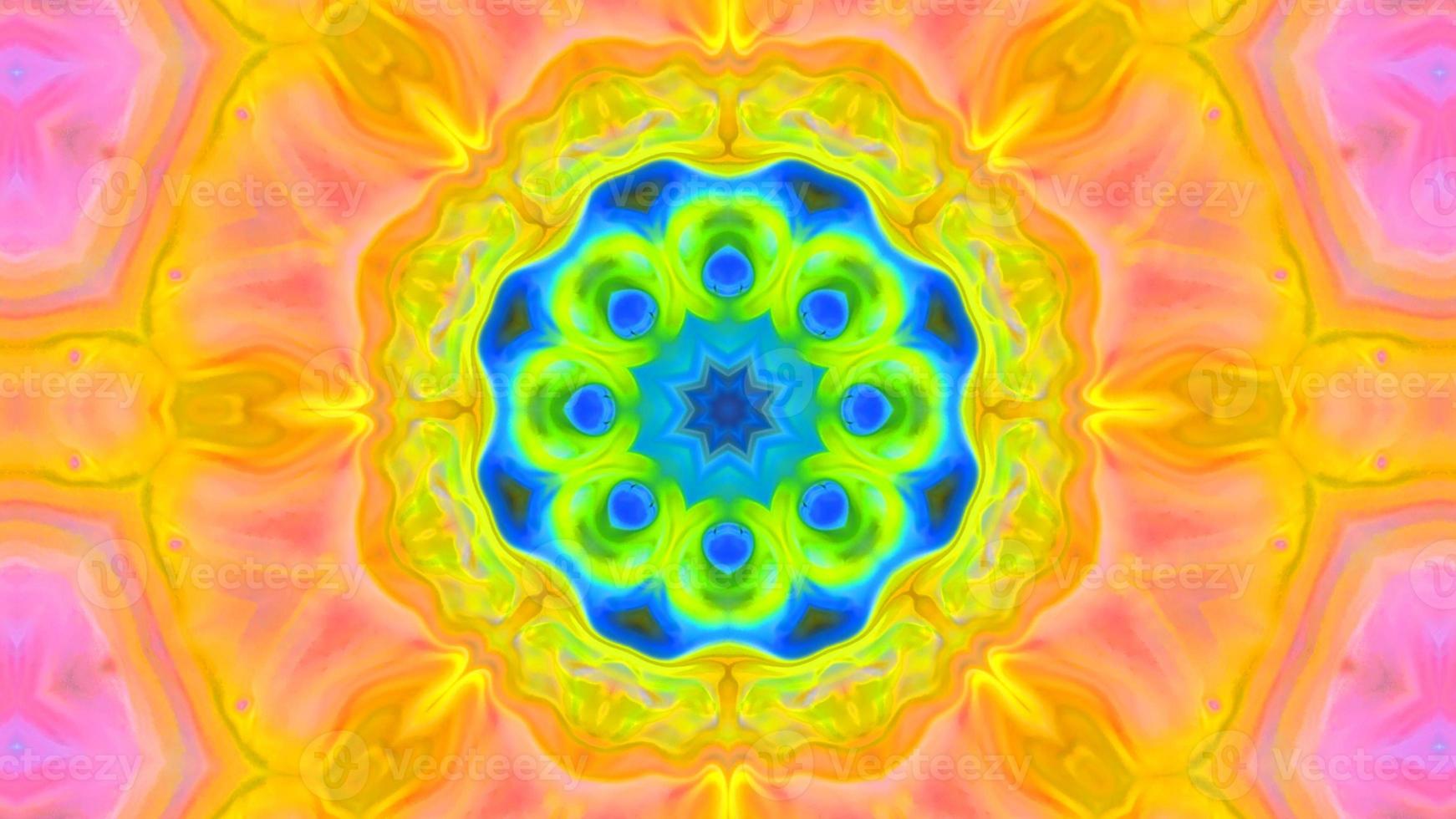 Wonderful Kaleidoscope Backgrounds Created From Colorful Ink Paint Spread photo