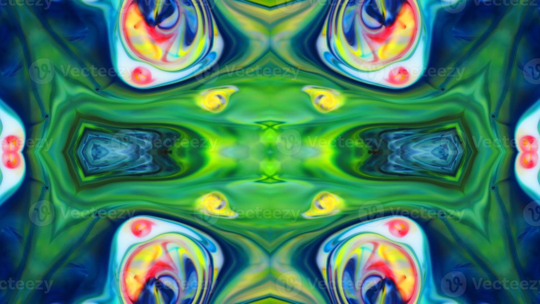 Wonderful Kaleidoscope Backgrounds Created From Colorful Ink Paint Spread photo