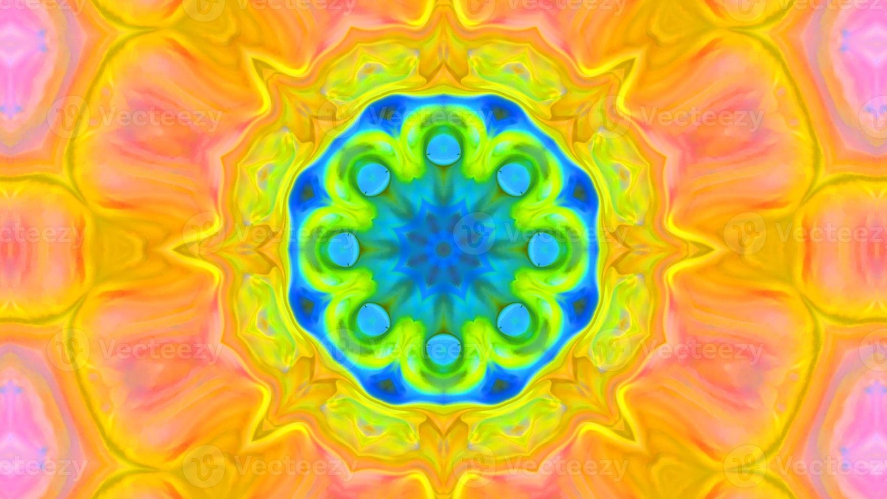 Wonderful Kaleidoscope Backgrounds Created From Colorful Ink Paint Spread photo