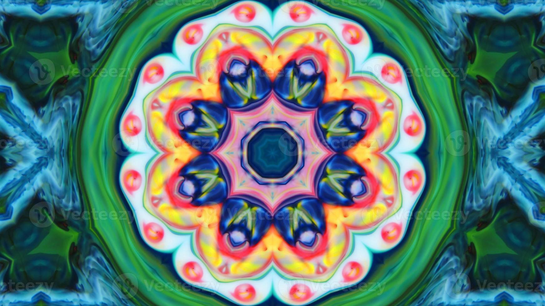 Wonderful Kaleidoscope Backgrounds Created From Colorful Ink Paint Spread photo