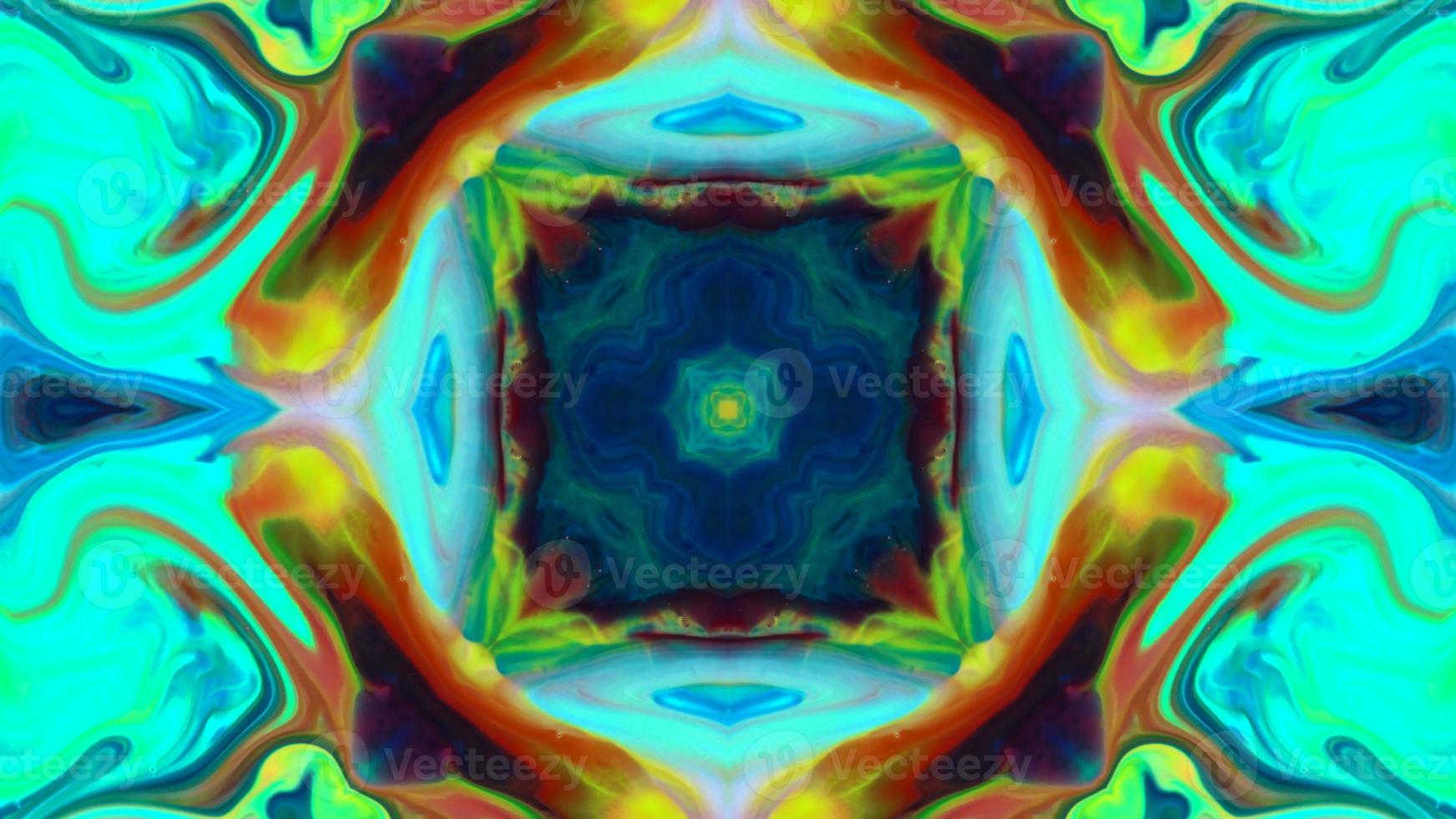 Wonderful Kaleidoscope Backgrounds Created From Colorful Ink Paint Spread photo