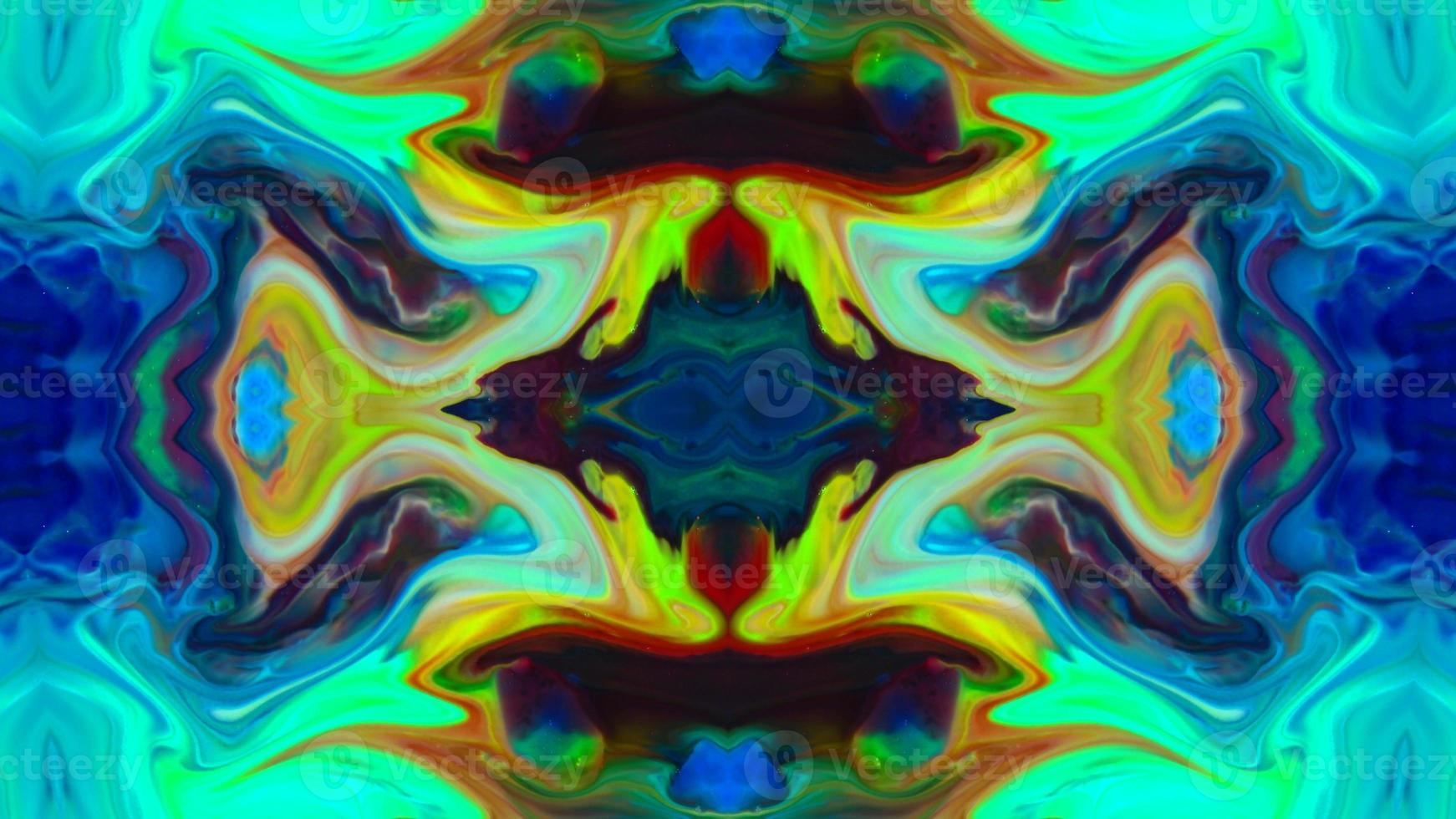 Wonderful Kaleidoscope Backgrounds Created From Colorful Ink Paint Spread photo