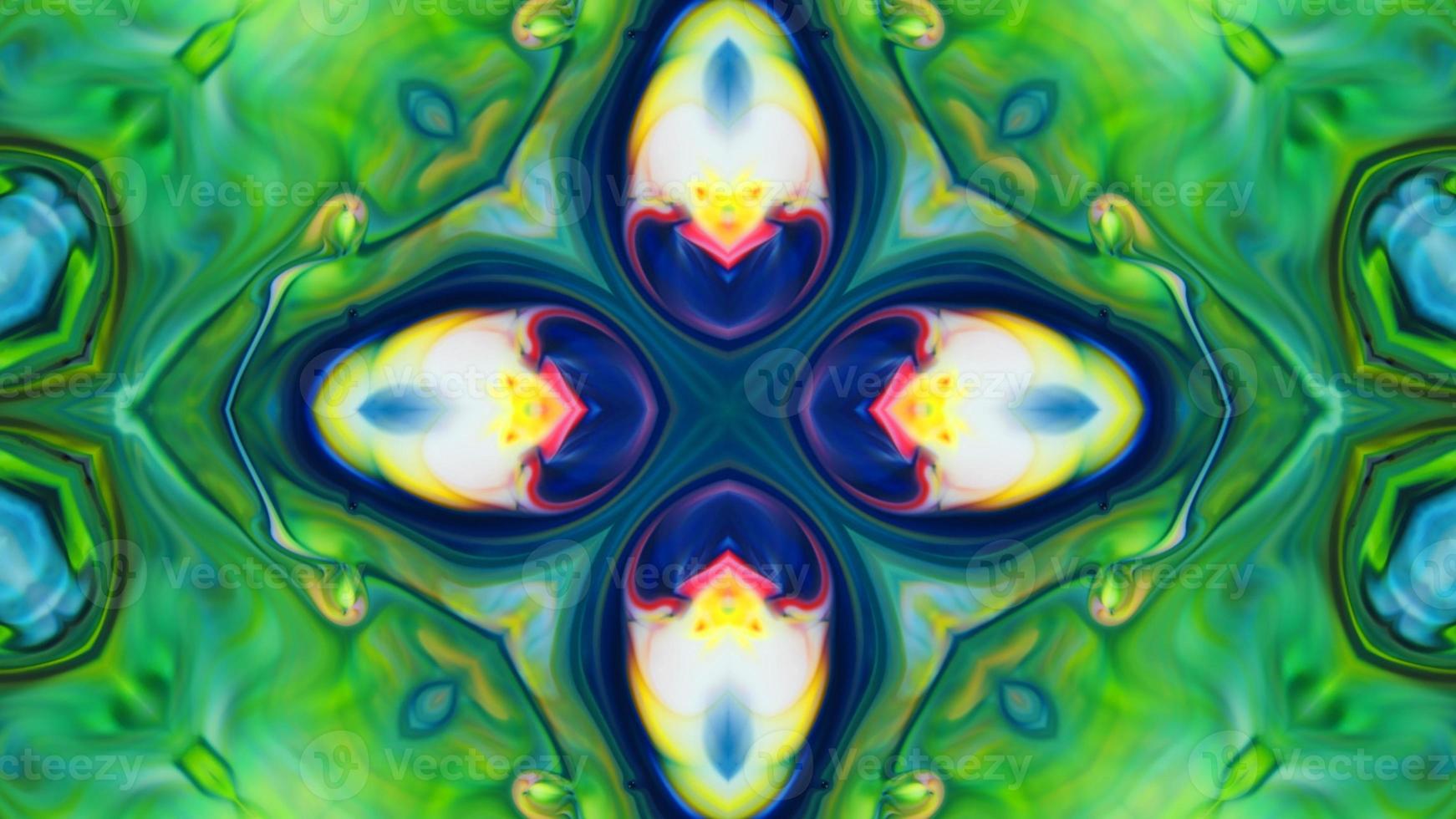 Wonderful Kaleidoscope Backgrounds Created From Colorful Ink Paint Spread photo